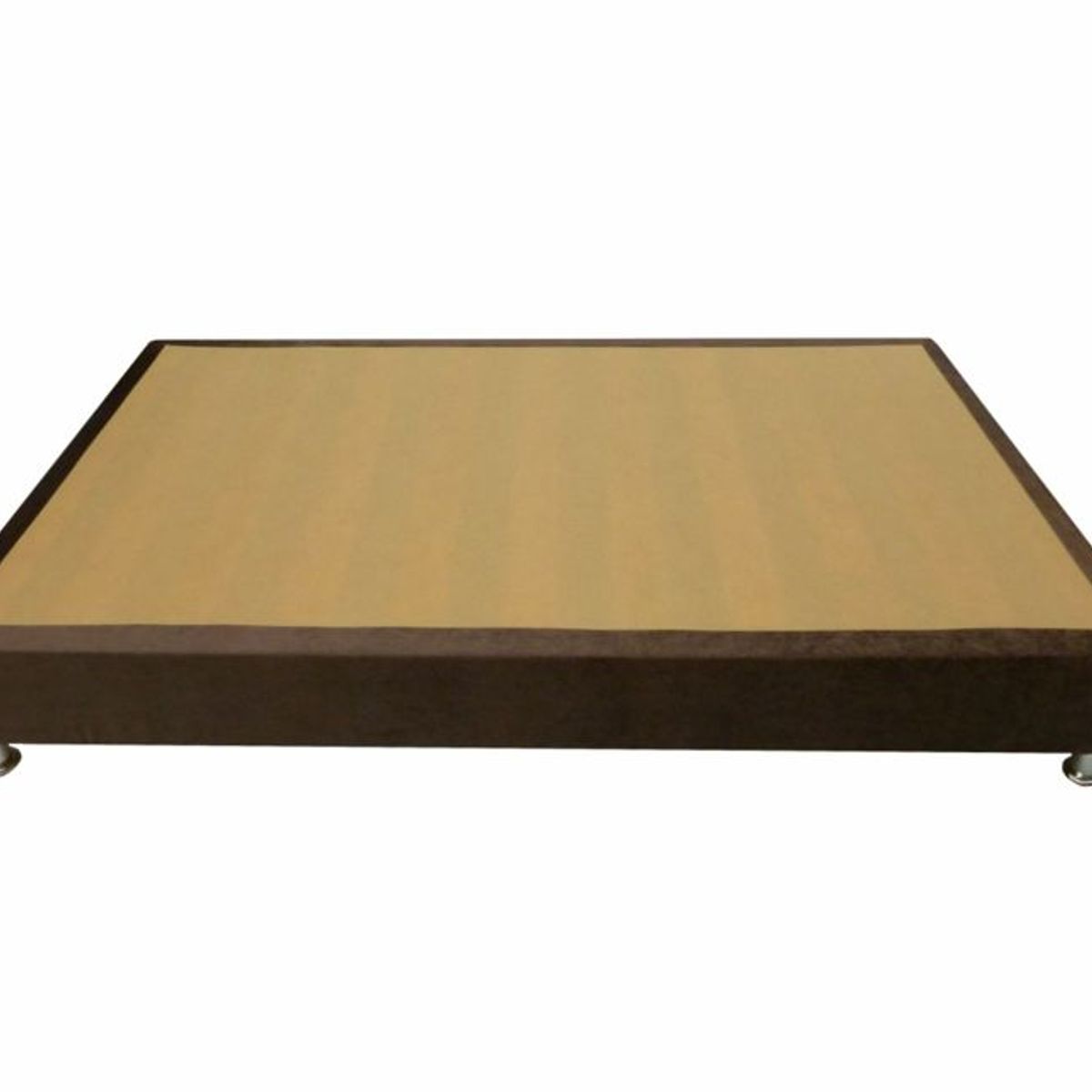 PRODESCANSO - Base cama semidoble en microfibra - 120 x 190 x 28 - cafe