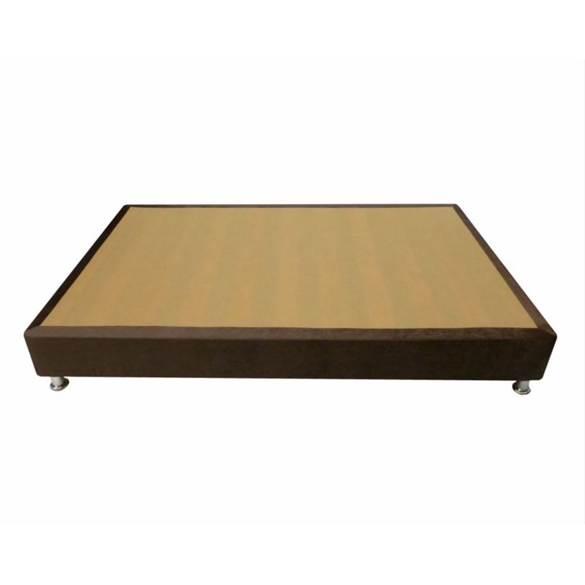 PRODESCANSO - Base cama semidoble en microfibra - 120 x 190 x 28 - cafe