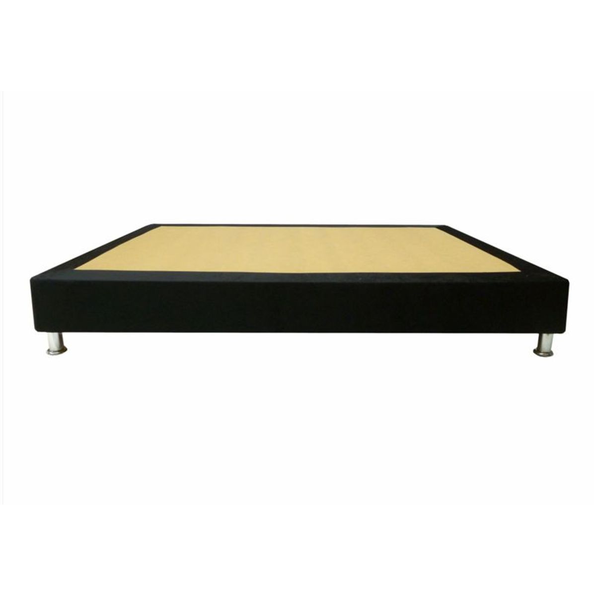 PRODESCANSO - Base cama semidoble en microfibra - 120 x 190 x 28 - negro