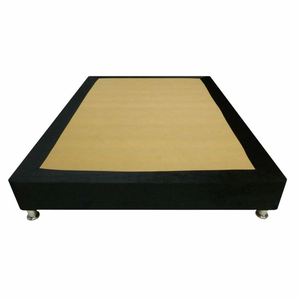 PRODESCANSO - Base cama semidoble en microfibra - 120 x 190 x 28 - negro