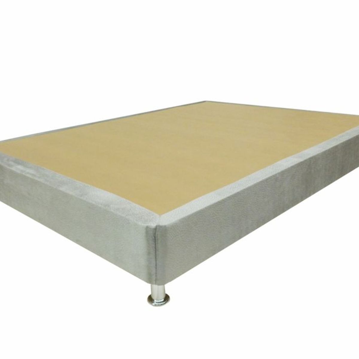 PRODESCANSO - Base cama semidoble en microfibra - 120 x 190 x 28 - gris