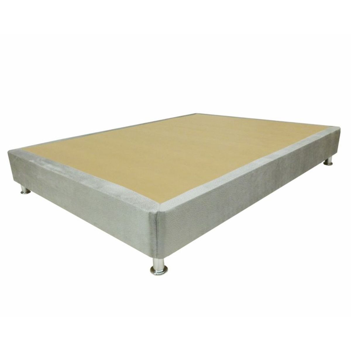 PRODESCANSO - Base cama semidoble en microfibra - 120 x 190 x 28 - gris
