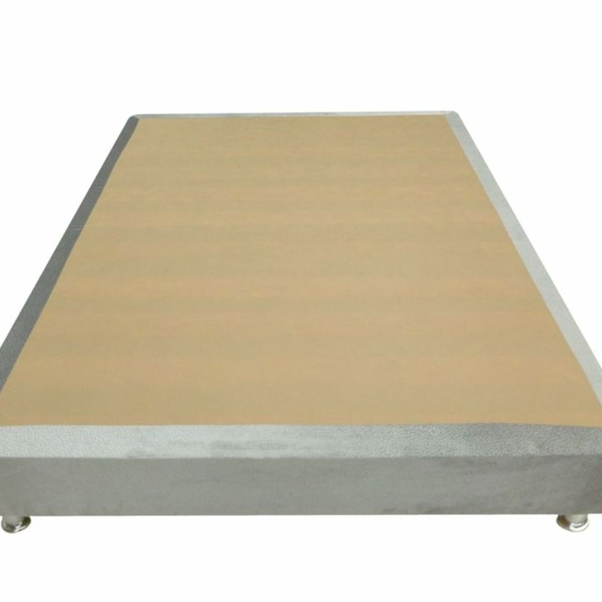 PRODESCANSO - Base cama semidoble en microfibra - 120 x 190 x 28 - gris