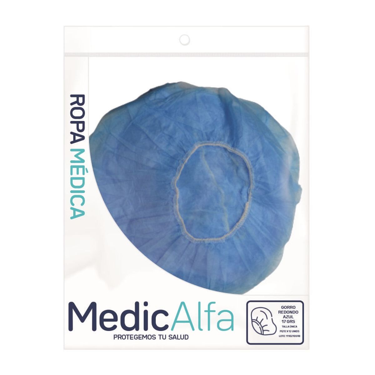 GENERICO - Gorro Redondo Medic Alfa Azul X 12und