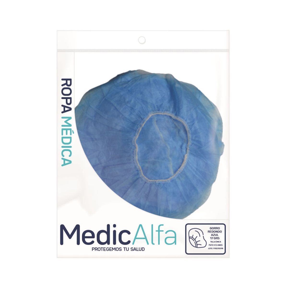 GENERICO - Gorro Redondo Medic Alfa Azul X 12und