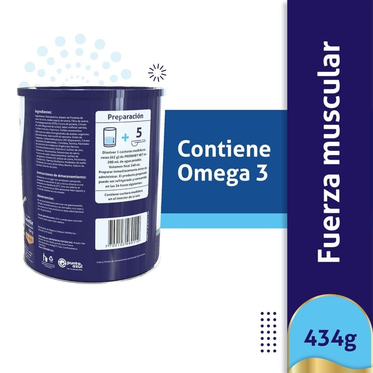 PROWHEY - Prowhey Net Polvo Vainilla Lata X 434g