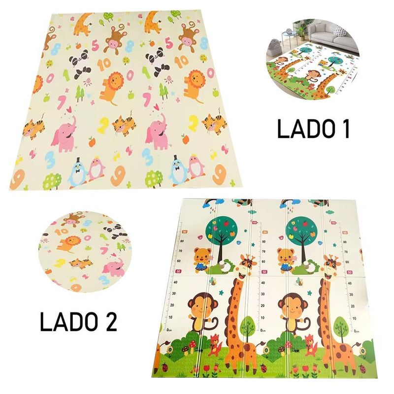 LANZURY IMPORTACIONES - Tapete Grande Plegable - Doble Faz Para Bebé 200x180 Cm