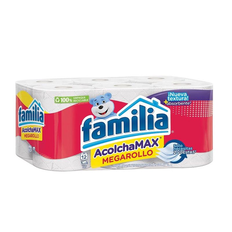 FAMILIA - Papel Higienico Familia AcolchaMax Megarrollo x 12 Rollo