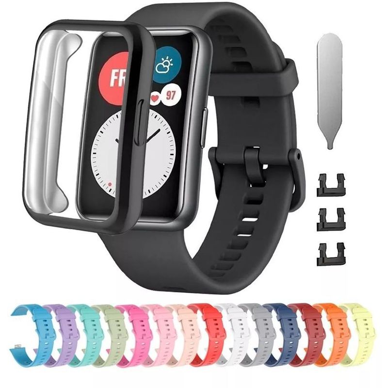 GENERICO - Correa repuesto huawei watch fit + funda protectora