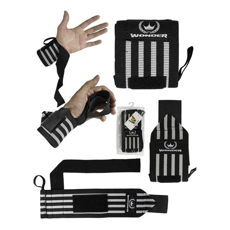 WONDER SPORT - MUÑEQUERA PROTECTOR DE MUÑECA Y PULL STRAP WONDER
