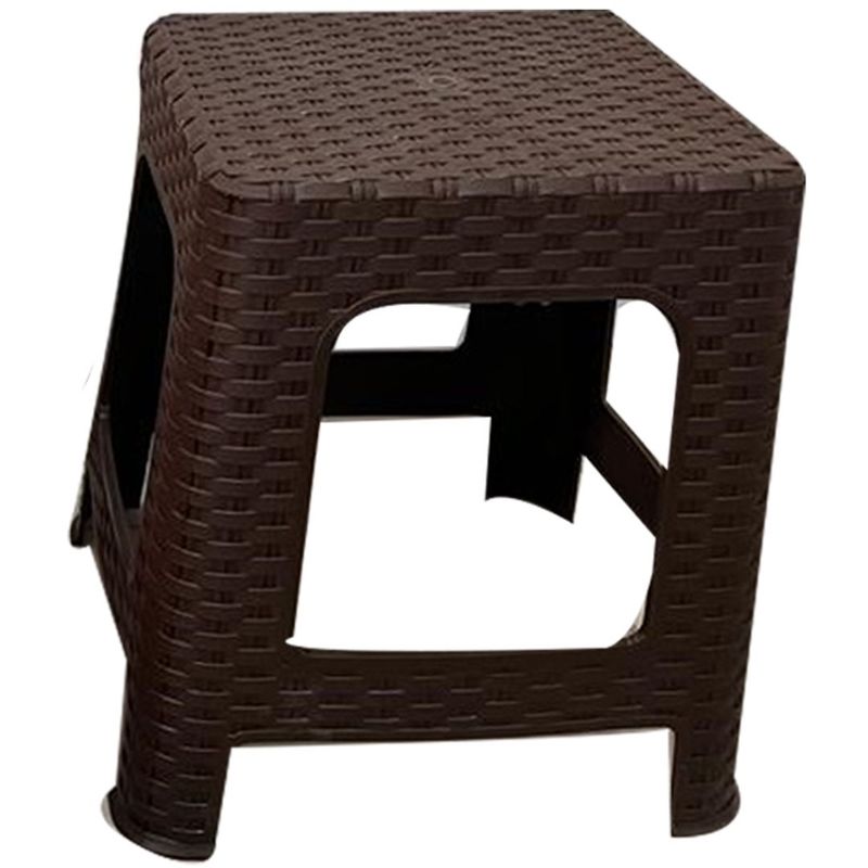 GENERICO - Butaco Plástico Apariencia Tipo Rattan color Café