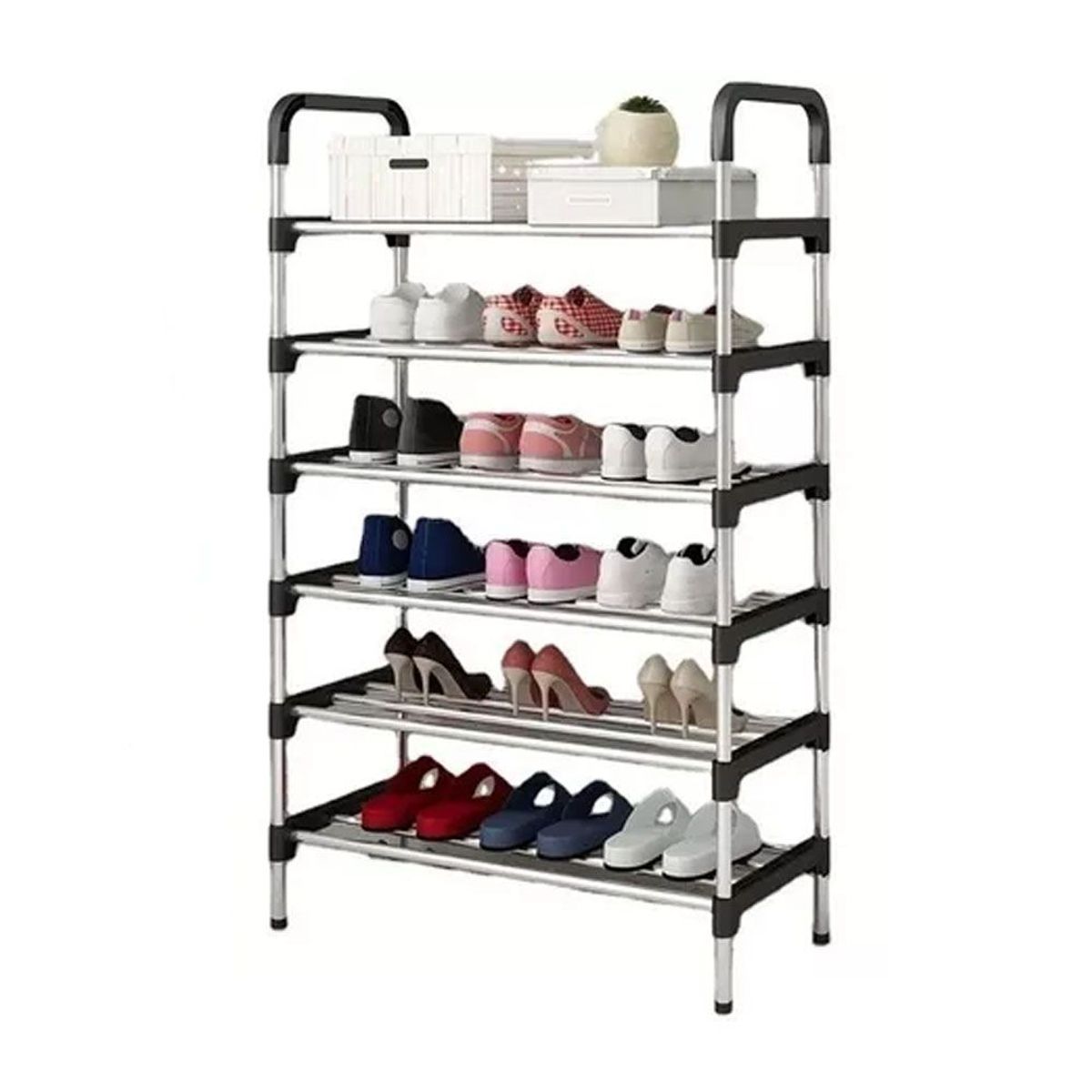 ONE PIXEL - Organizador De Zapatos Metálico 6 Niveles Zapatero