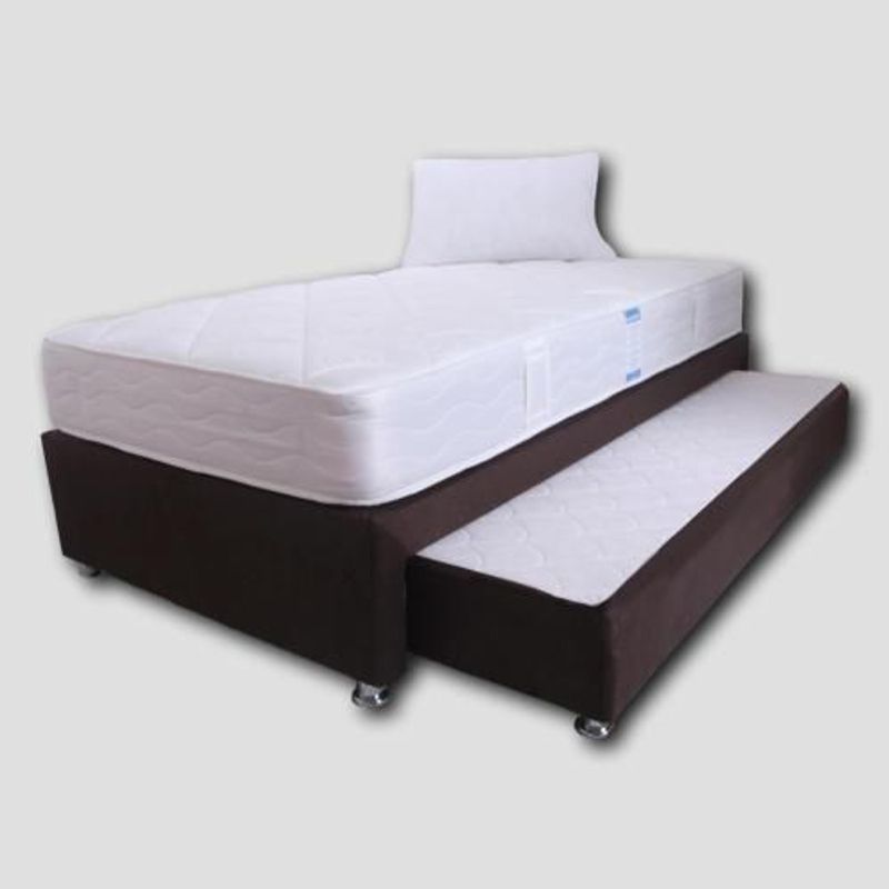 PRODESCANSO - COMBO BASE CAMA NIDO + COLCHÓN NATURE EVO  - 100 X 190 - CAFE