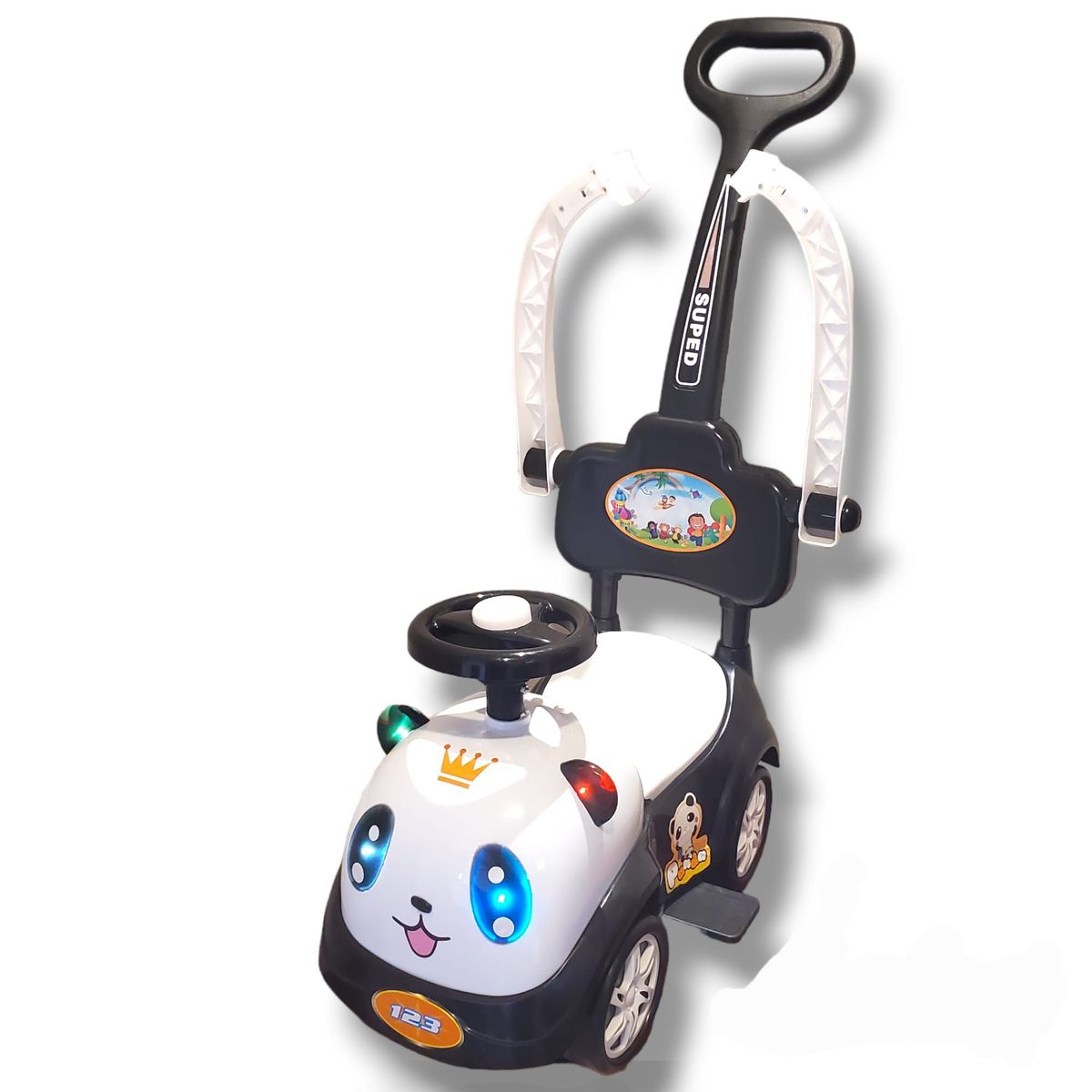 GENERICO - Carro Montable Panda 3 en 1 Con Luces LED y Musica