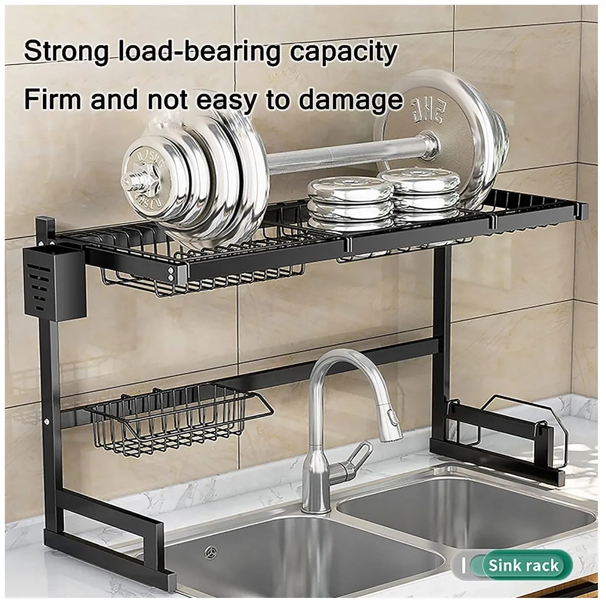 ONE PIXEL - Escurridor De Platos Metálico Para Sobre Poner En Lavaplatos 65cm