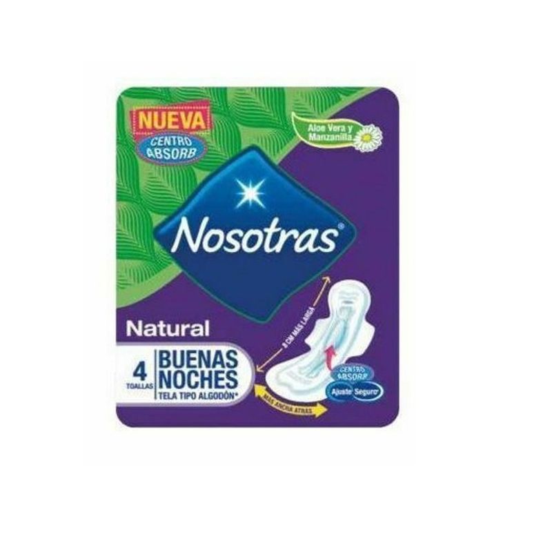 NOSOTRAS - Toallas Higiénicas Nosotras Buenas Noches x 4 unidades
