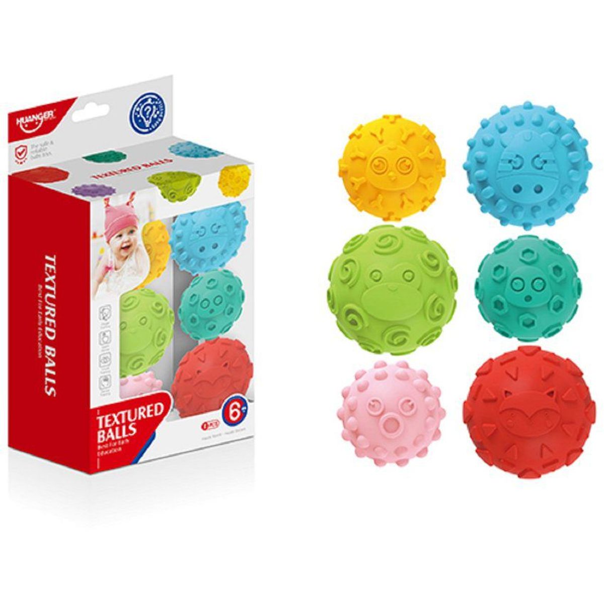 HUANGER - Juguete didáctico bolas agarre sensoriales bebé estimulación