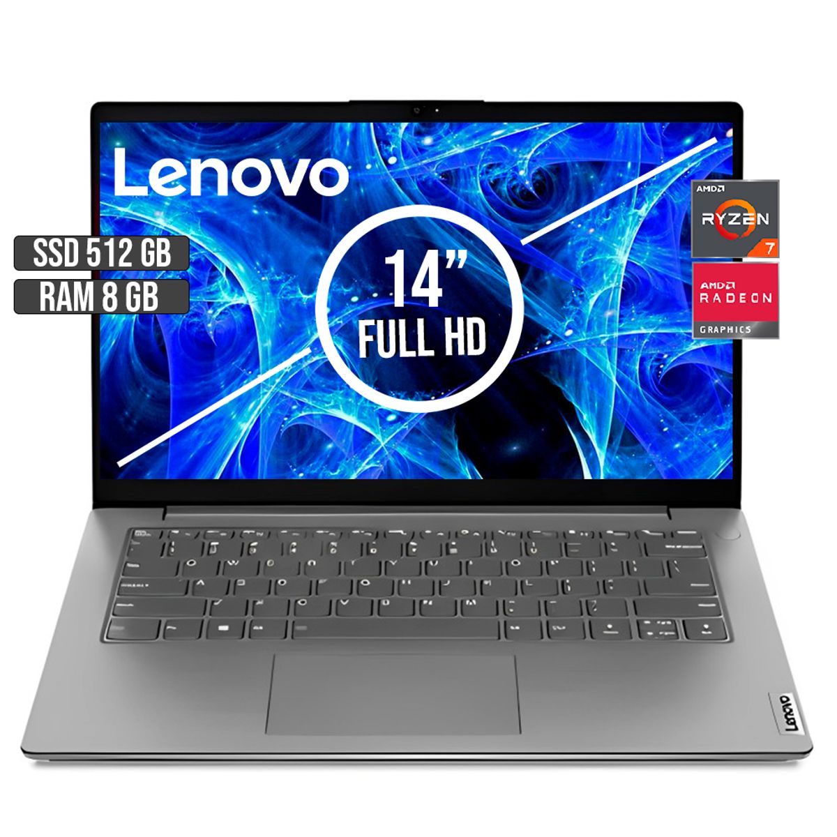 LENOVO - LENOVO V14 AMD RYZEN 7-5825U SSD 512GB RAM 8GB LED 14 FULL HD