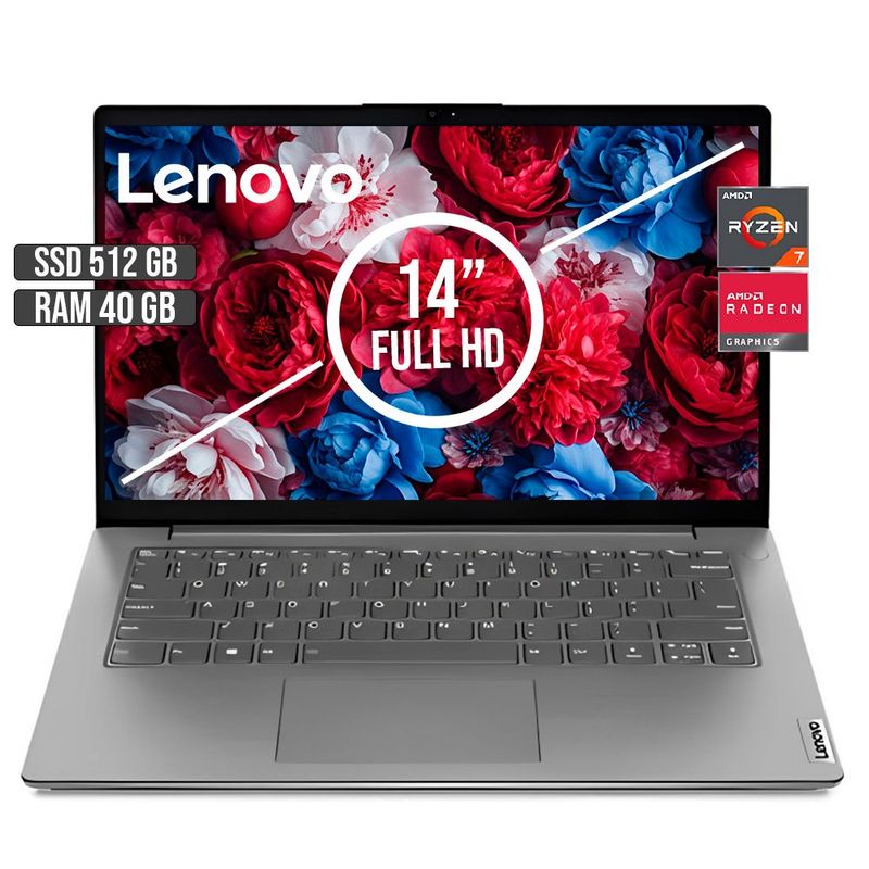 LENOVO - LENOVO V14 AMD RYZEN 7-5825U SSD 512GB RAM 40GB LED 14 FULL HD