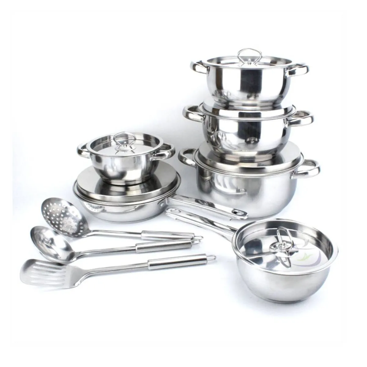 RENAHOUSE - Set Juego de Ollas en Acero Quirúrgico Bateria de 15 Piezas RenaHouse
