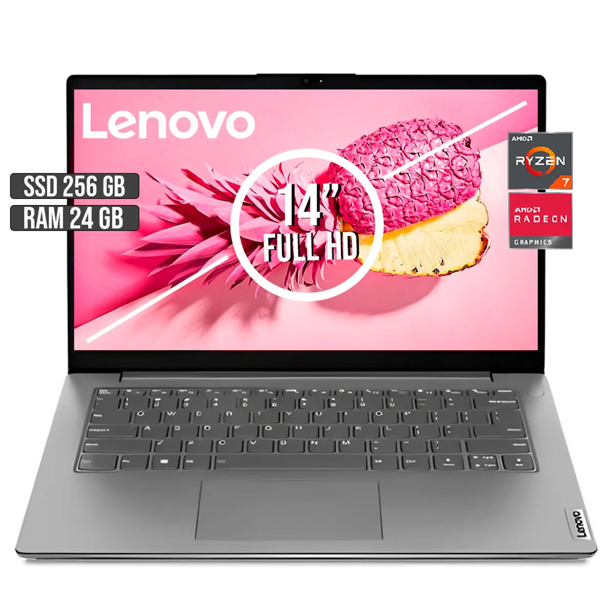 LENOVO - LENOVO V14 AMD RYZEN 7-5825U SSD 256GB RAM 24GB LED 14 FULL HD