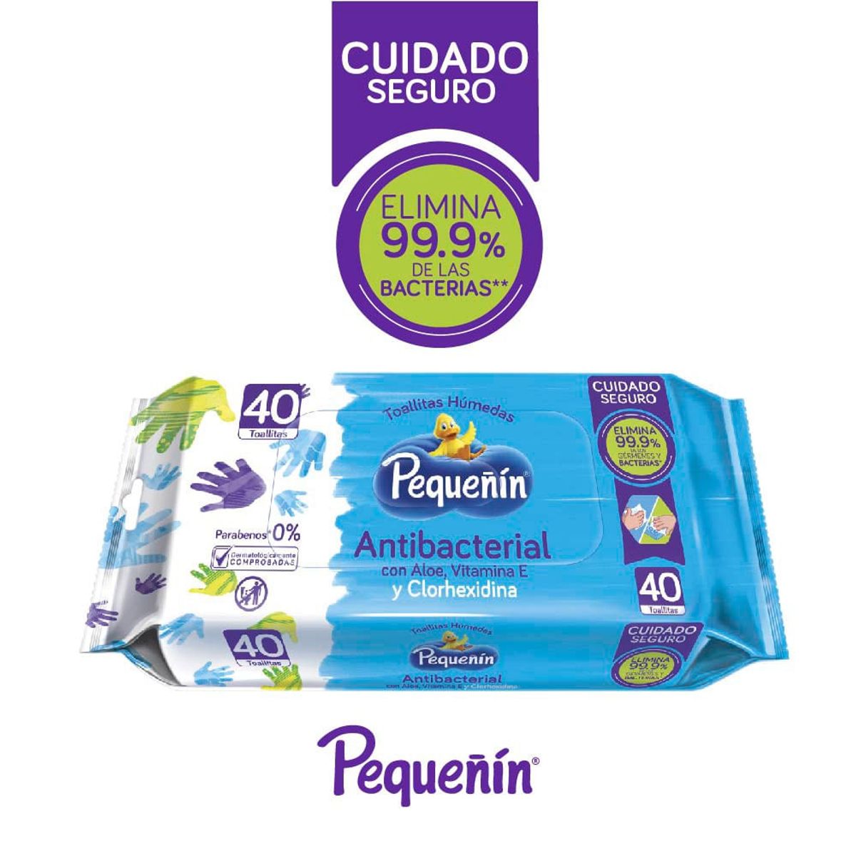 PEQUEÑIN - Toallitas Humedas Pequeñin Antibacterial Manos X 40und