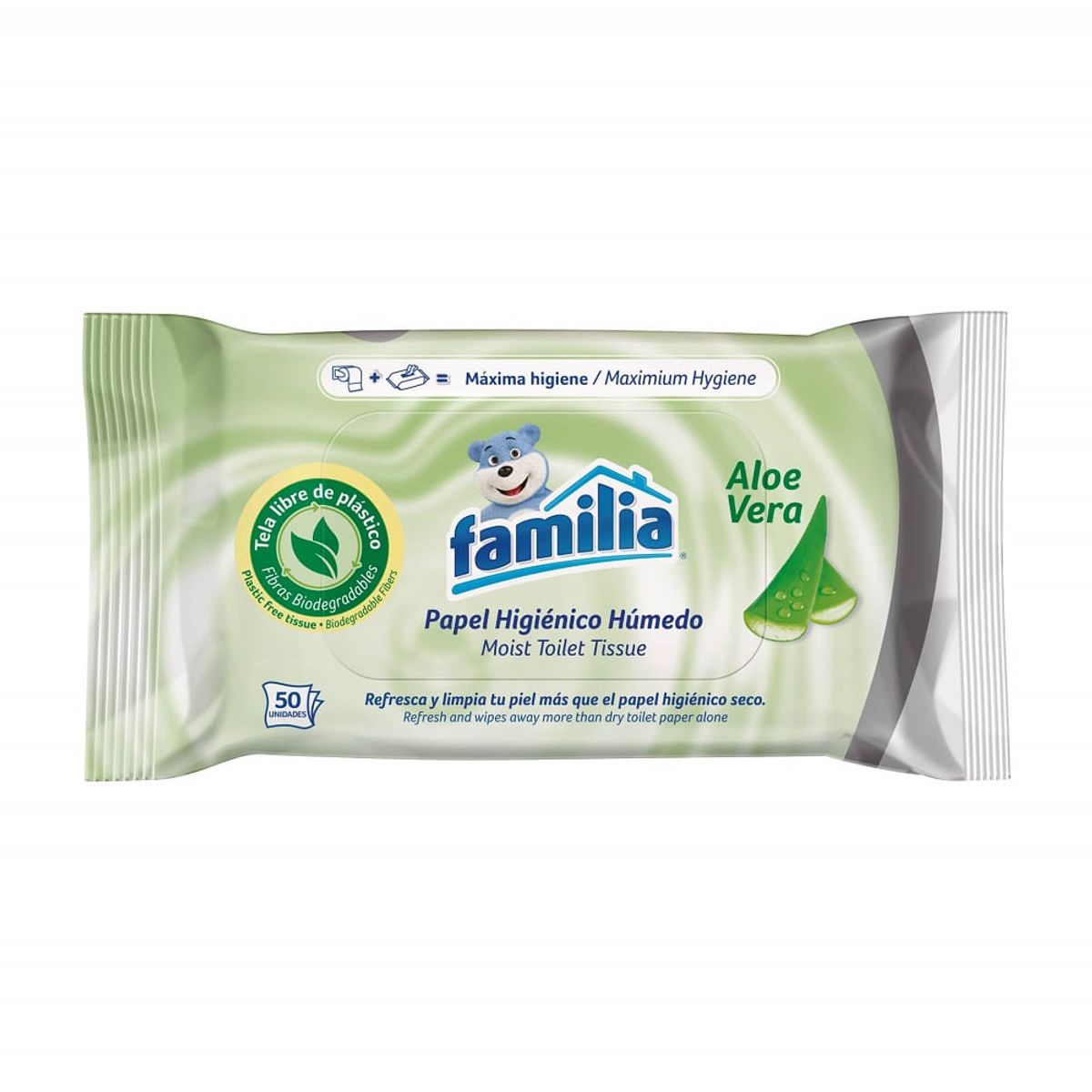 FAMILIA - Papel Higienico Humedo Familia Aloe Vera X 100und