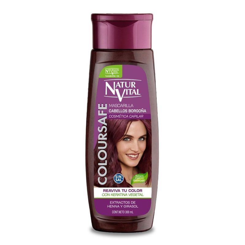 NATURALEZA Y VIDA - Mascarilla Naturaleza & Vida Cabellos Borgoña X 300ml