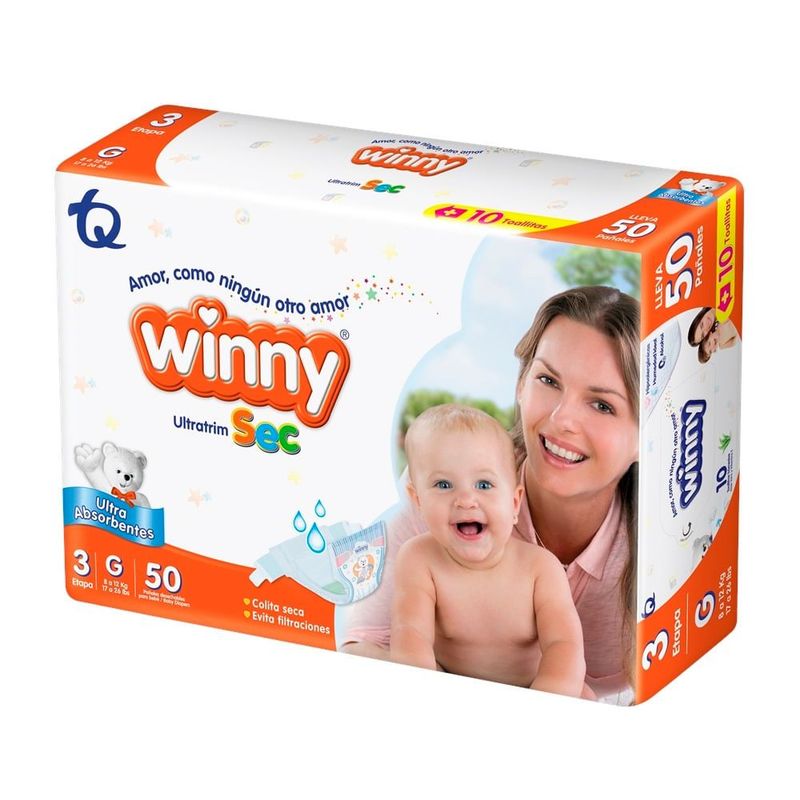 WINNY - Oferta Winny Pañal Ultratim Sec Etapa 3 X 50 Lleva 10