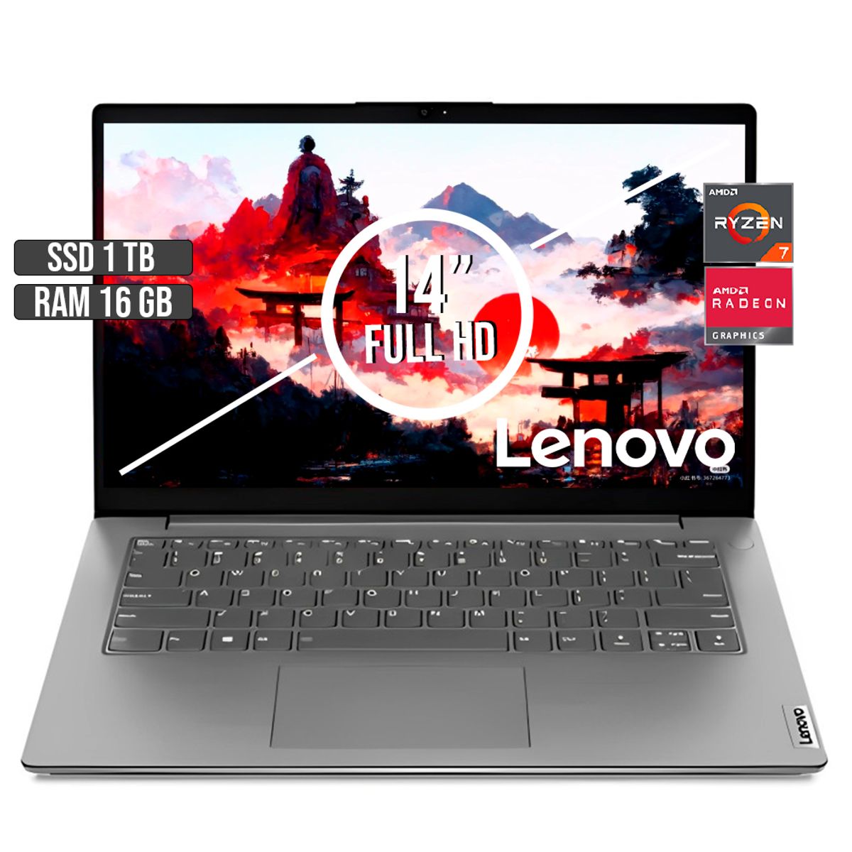 LENOVO - LENOVO V14 AMD RYZEN 7-5825U SSD 1TB RAM 16GB LED 14 FULL HD