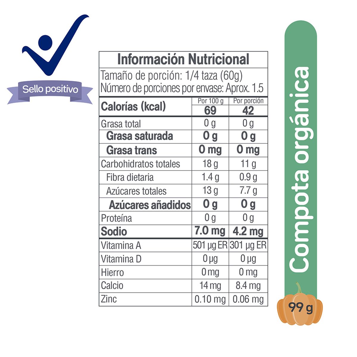 BABY EVOLUTION - Compota Baby Evolution Manzana Calabaza Zanahoria X 99gr