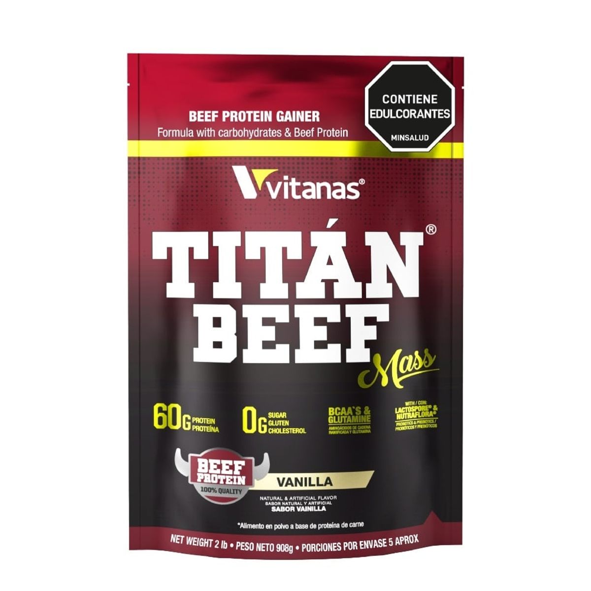 VITANAS - Titan Beef Mass Vainilla X 908g