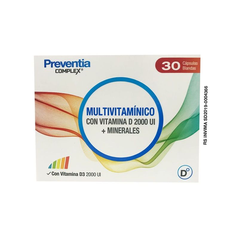 GENERICO - Multivitaminico Preventia Vitamina D3 2000 Ui X 30 Capsulas