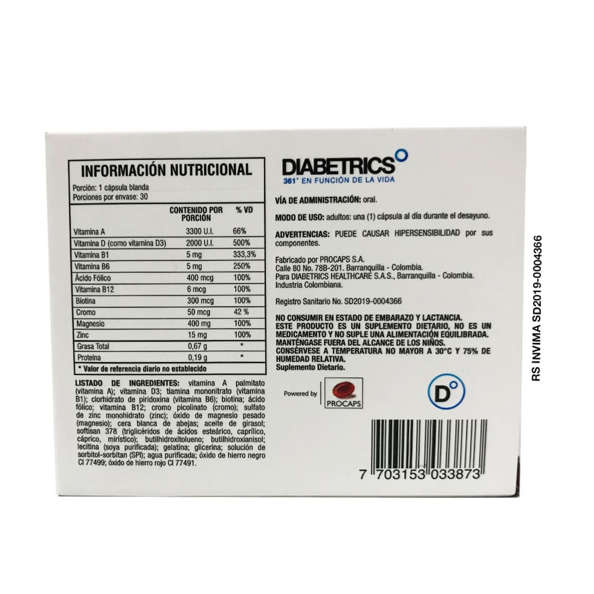 GENERICO - Multivitaminico Preventia Vitamina D3 2000 Ui X 30 Capsulas