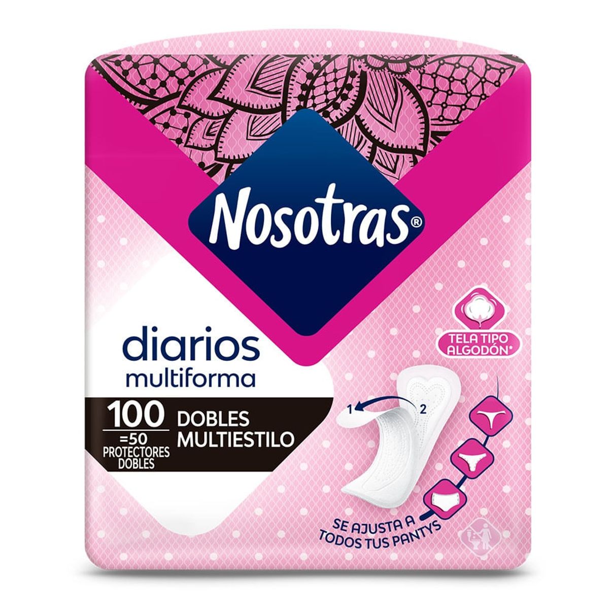 NOSOTRAS - Protectores Diarios  Nosotras Dobles Multiestilo X 50und