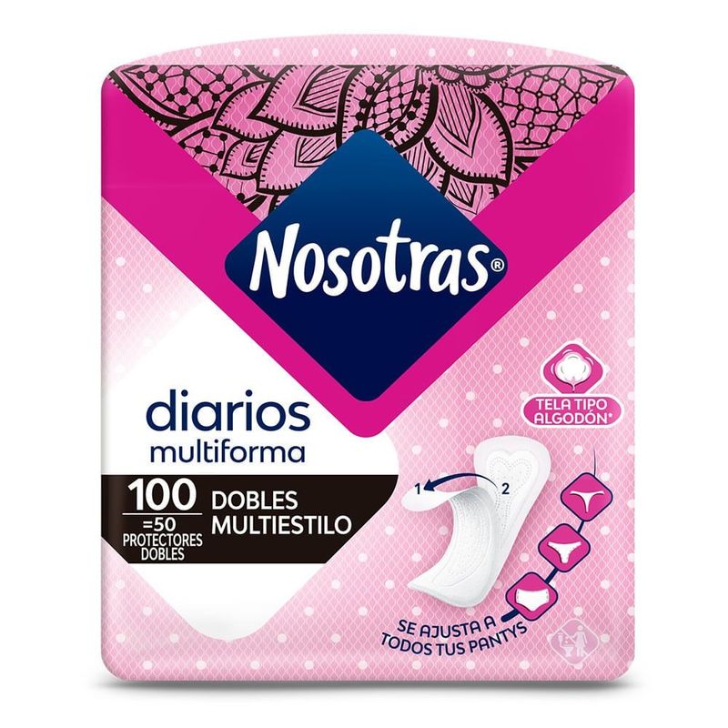 NOSOTRAS - Protectores Diarios  Nosotras Dobles Multiestilo X 50und