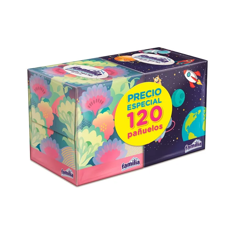 FAMILIA - Precio Especial Pañuelo Familia Triple Hoja X 2 Cubos X 60un