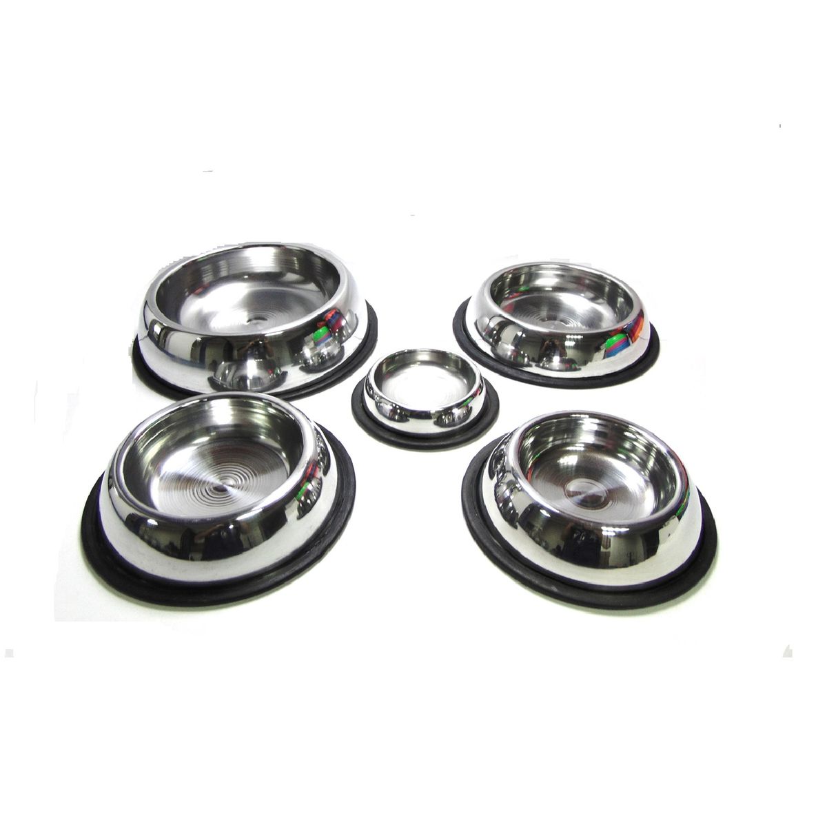 HALLY PET - Comedero bebedero acero inoxidable mediano plateado