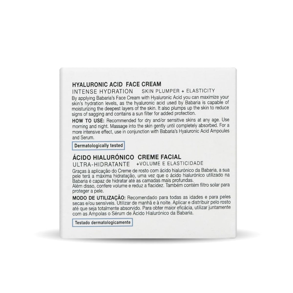 BABARIA - Crema Facial Babaria Acido Hialuronico X 50ml
