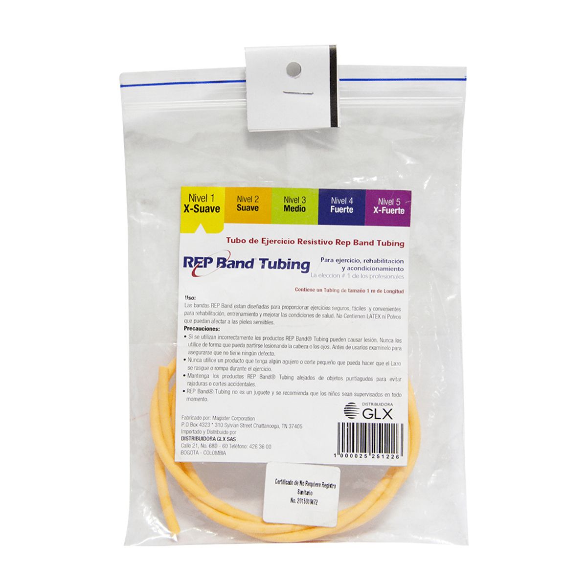 GENERICO - Repband Tubo Elastico #1 Amarillo X 1mt