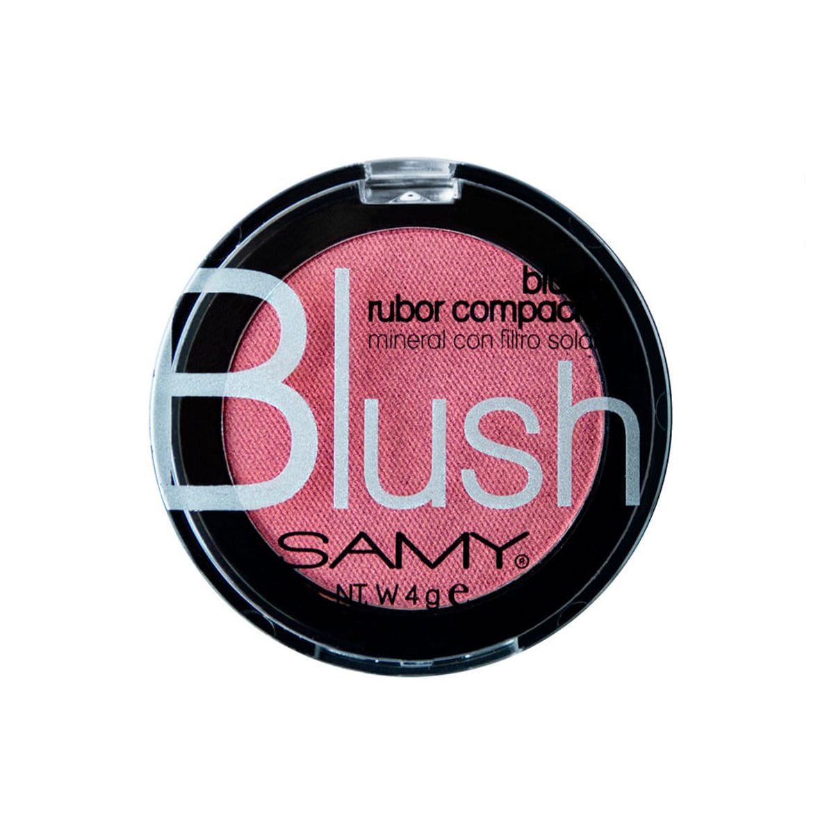 SAMY - Rubor Individual Mineral Sin Espejo Samy 7 Satin Pink X 4g