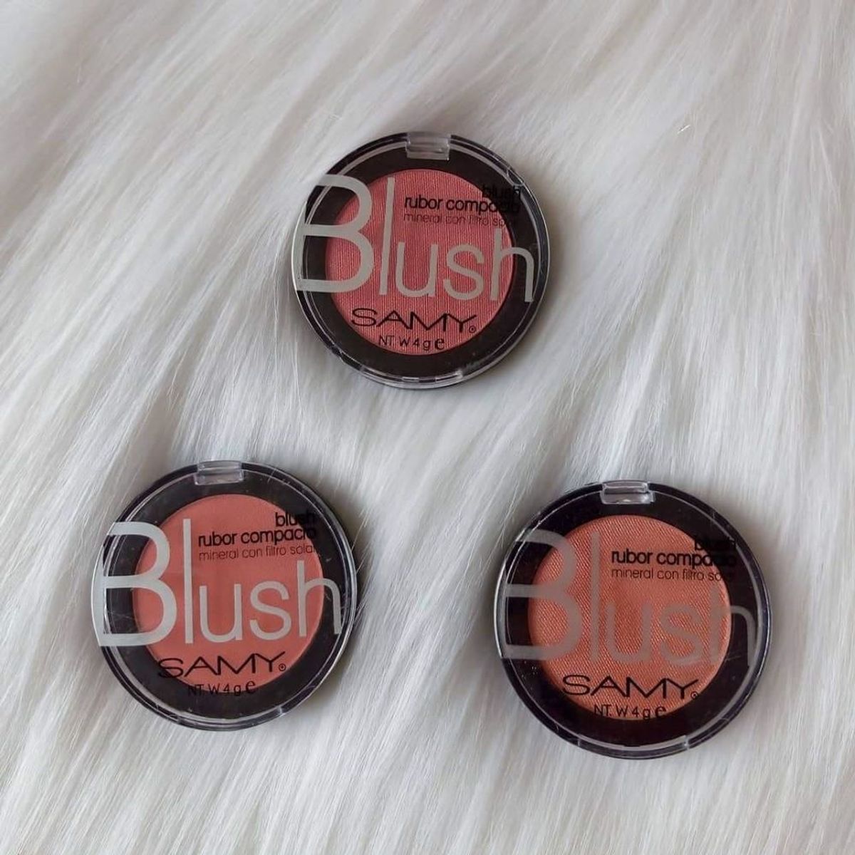 SAMY - Rubor Individual Mineral Sin Espejo Samy 7 Satin Pink X 4g