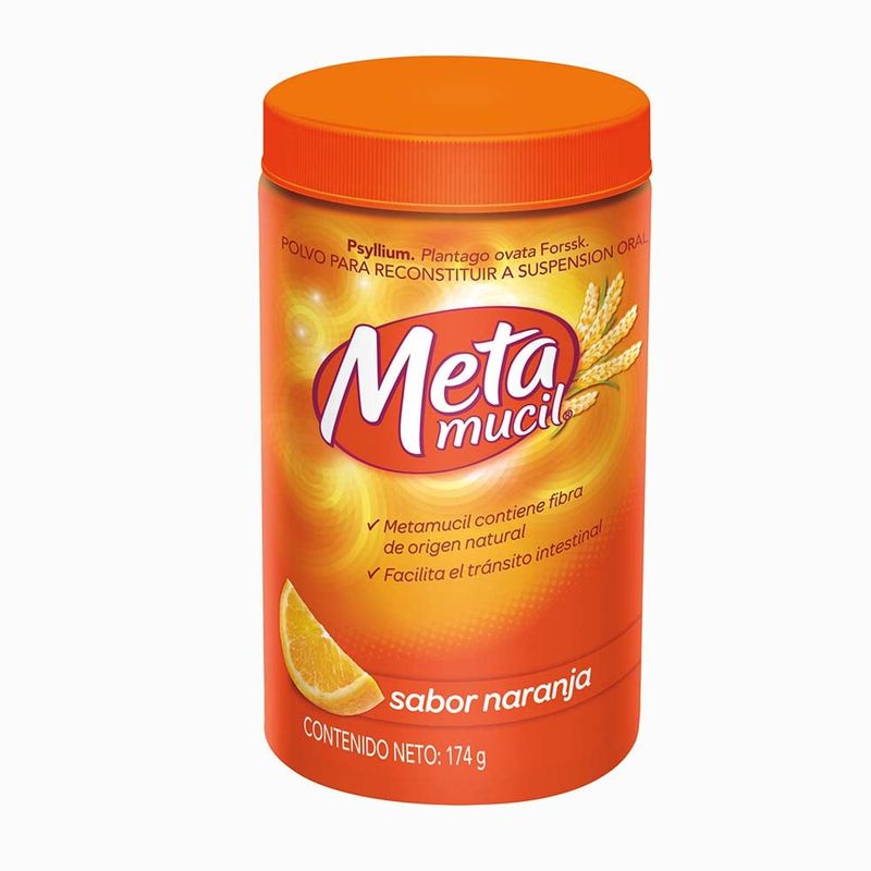 METAMUCIL - Metamucil Fibra Natural Psyllium sabor Naranja X 174g
