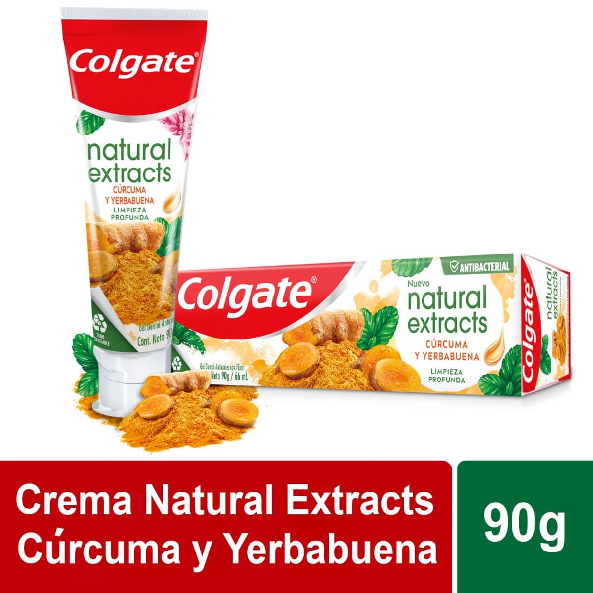 COLGATE - Crema Dental Colgate Natural Extracts Curcuma Y Yerbabuena X