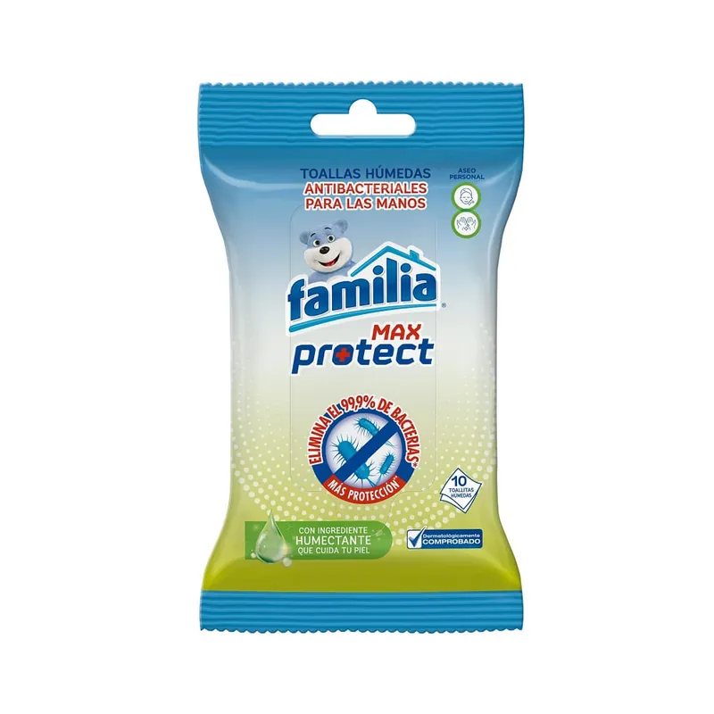 FAMILIA - Pañitos Húmedos Familia Antibacterial Herbal X 10und