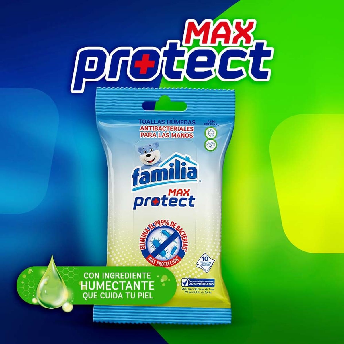 FAMILIA - Pañitos Húmedos Familia Antibacterial Herbal X 10und