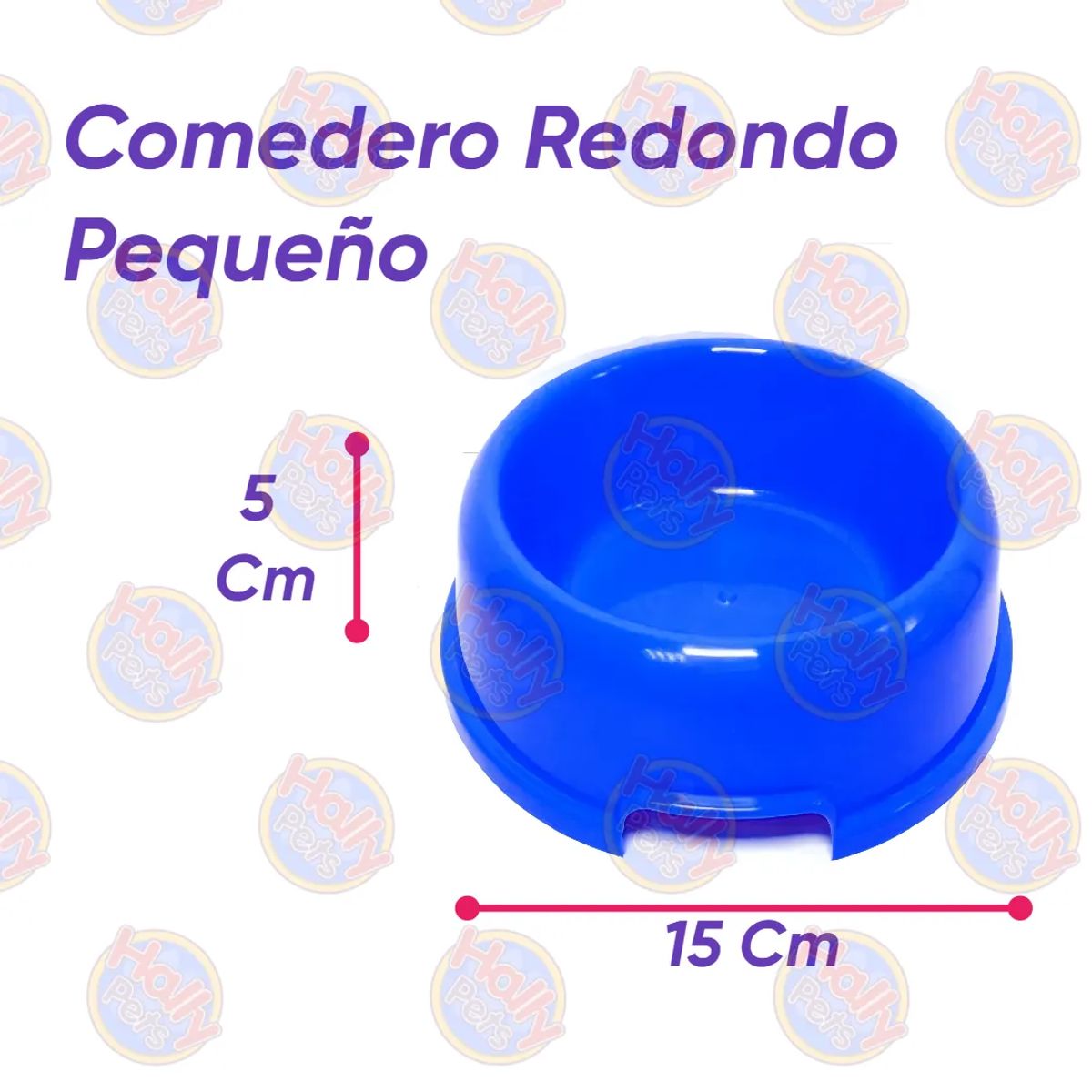HALLY PET - Comedero Redondo Pequeño D 15cm A 5cm Gris