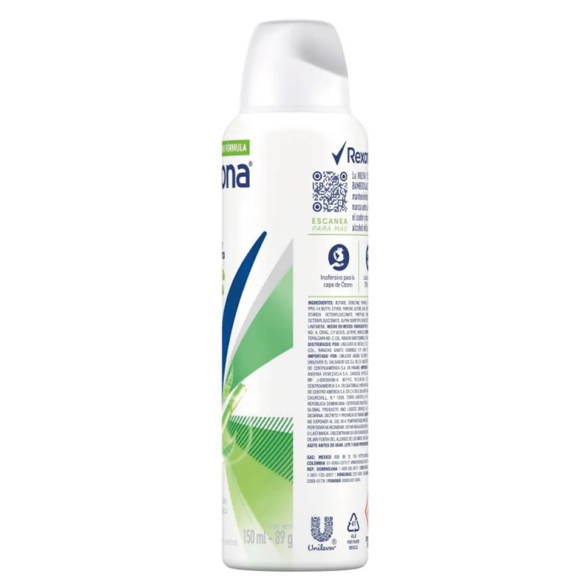 REXONA - Desodorante Rexona Bamboo Aloe Spray X 150ml
