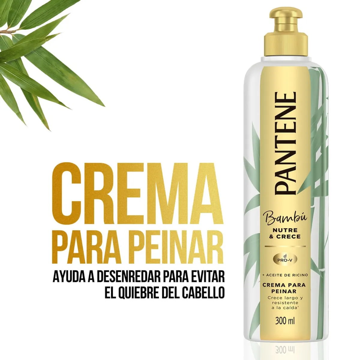 PANTENE - Crema Para Peinar Pantene Pro-v Bambu Nutre & Crece X 300ml.---