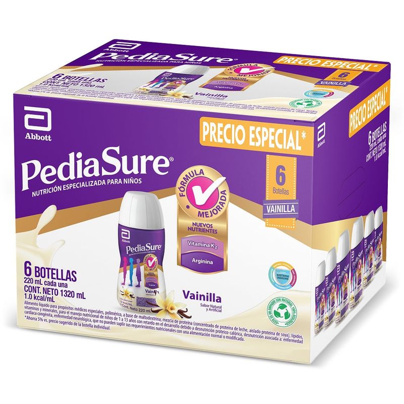 PEDIASURE - Pediasure Vainilla X 220ml X 6und
